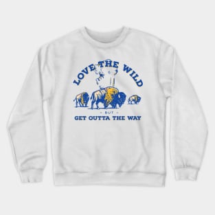 Retro Buffalo & Geyser Yellowstone National Park Travel Gift Shirt Crewneck Sweatshirt